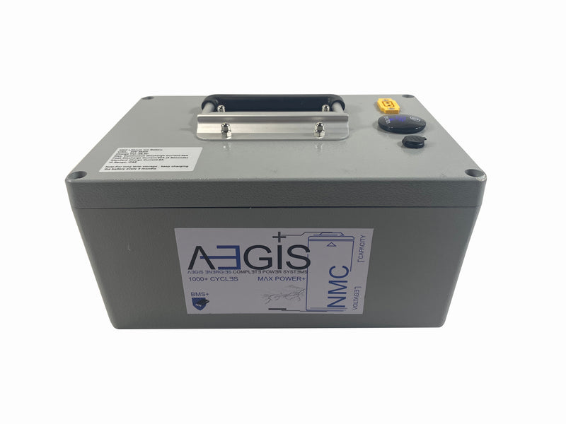 24V 30Ah Li-ion Battery - NMC Lithium Ion Deep Cycle - Aluminum Case